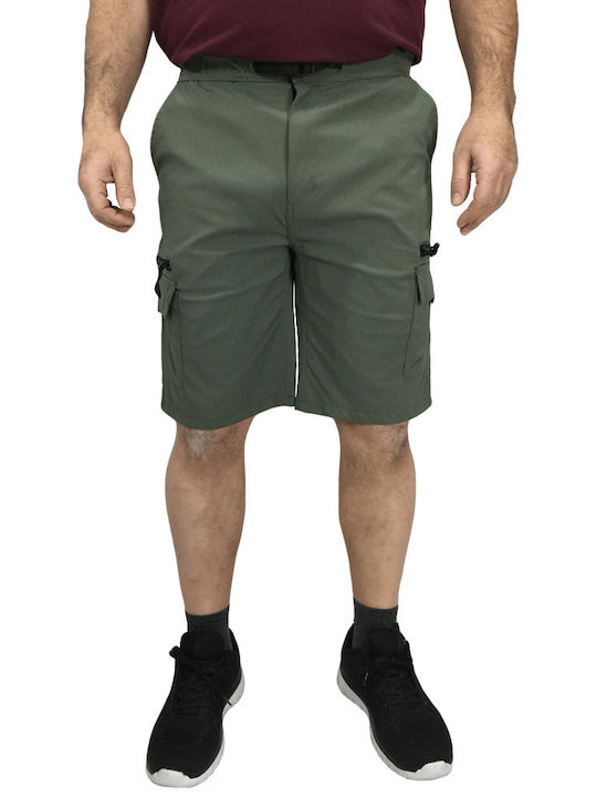 Double Ανδρική Βερμούδα Cargo Olive