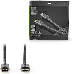 Nedis CVTB34000GY100 HDMI 2.0 Geflochtenes HDMI-Stecker - HDMI-Stecker 10m Gunmetal Grau