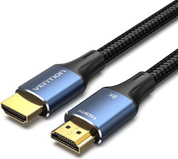 Vention ALGLJ HDMI 2.0 Braided HDMI male - HDMI male 5m Μπλε