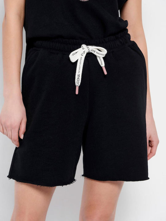 Funky Buddha Women's Sporty Shorts Black