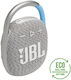 JBL Clip 4 Eco Αδιάβροχο Ηχείο Bluetooth 5W με Διάρκεια Μπαταρίας έως 10 ώρες Λευκό