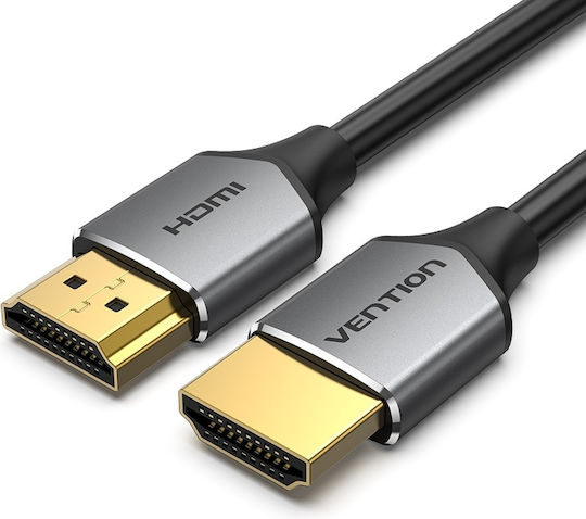 Vention Ultra Thin HDMI 2.0 Premium High Speed 4K 60Hz HDR Cable HDMI male - HDMI male 0.5m Γκρι