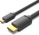 Vention HDMI 2.0 Premium High Speed 4K 60Hz HDR Кабел micro HDMI мъжки - HDMI мъжки 3m Черен