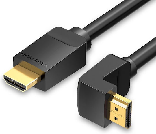Vention HDMI 2.0 Premium High Speed 4K 60Hz HDR Angle (90°) Cable HDMI male - HDMI male 1.5m Μαύρο