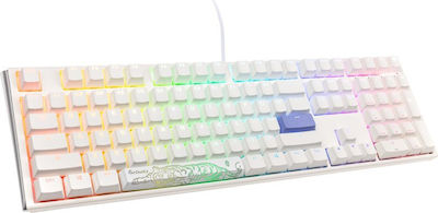 Ducky One 3 Gaming Mechanical Keyboard with Cherry MX Silent Red switches and RGB lighting (English US) Pure White