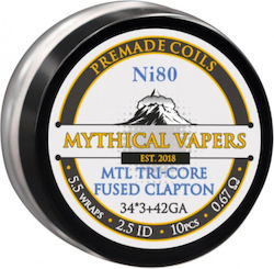 Mythical Vapers Tri-Core Fused Clapton Ni80 Σύρ...