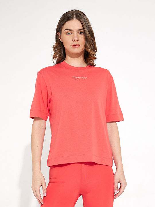 Calvin Klein Γυναικείο Αθλητικό T-shirt Πορτοκαλί