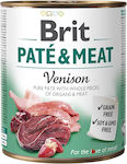 Brit Paté & Meat Canned Grain Free Wet Dog Food with Deer 1 x 800gr