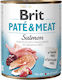 Brit Paté & Meat Canned Grain Free Wet Dog Food with Salmon 1 x 800gr