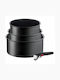 Tefal Ingenio Ultimate Σετ Κατσαρόλες από Αλουμίνιο Μαύρα με Επίστρωση από Πέτρα 4τμχ