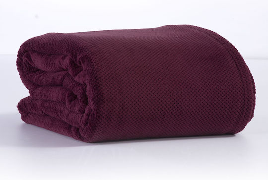 Nef-Nef Homeware Fleece Blanket Single 160x220cm Mauve