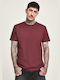 Star Body H Men's Short Sleeve T-shirt Burgundy