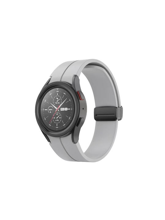 Soultronic D-Buckle Armband Silikon Gray (Galaxy Watch4 / Watch5 / Watch5 Pro)