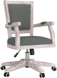 Office Chair with Fixed Arms Dark Gray vidaXL