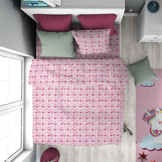Dimcol Cearceaf Pentru Copii Single 525 Roz