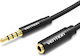 Vention TRRS Audio Cable 3.5mm Male - 3.5mm Female Black 0.5m with Gold Plated Terminals