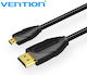 Vention Cabluri HDMI HDMI 2.0 Premium High Speed 4K 60Hz HDR Micro HDMI De Sex Masculin - HDMI De Sex Masculin 1m Negru