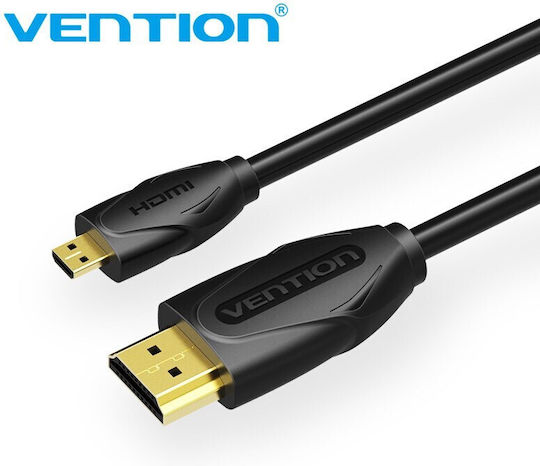Vention Cabluri HDMI HDMI 2.0 Premium High Speed 4K 60Hz HDR Micro HDMI De Sex Masculin - HDMI De Sex Masculin 1m Negru