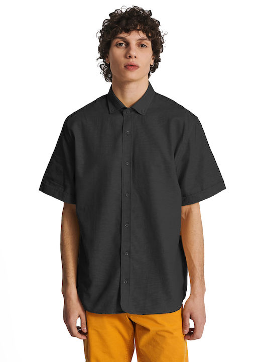 Staff Darrel Man Men's Shirt Short Sleeve Cotton Black