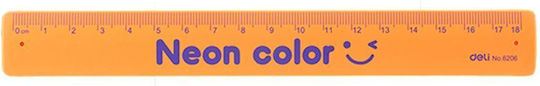 Deli 231. Plastic Ruler 18cm Bracelet Orange