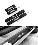 Decorative Interior Door Sill Carbon Look Smart Adhesive Stickers 4 Pieces