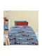 Das Home Kids Quilt Single 4855 Gray Red Blue 160x240cm