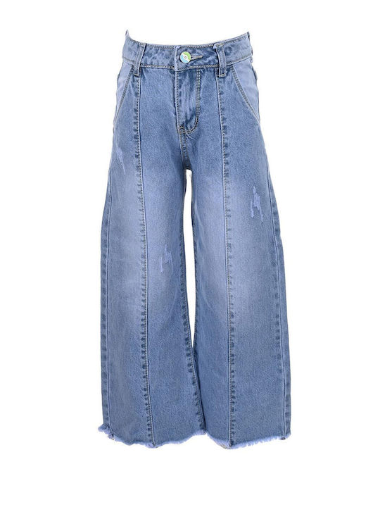 Joyce Pantaloni copii din denim Albastru