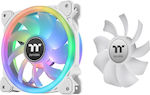 Thermaltake SWAFAN 12 RGB Case Fan 120mm με Σύνδεση 9-Pin 3τμχ Premium Edition White