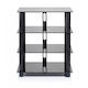 NorStone Epur 4 Έπιπλο Hi-Fi με 4 Ράφια Black 63x76.9x50cm