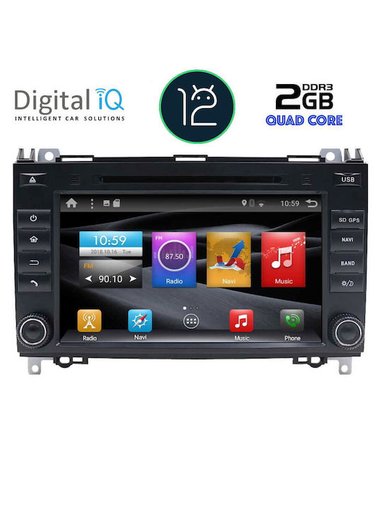 Digital IQ Car-Audiosystem für Mercedes-Benz Sprinter / Vito / Viano Citroen BX Volkswagen Handwerker Audi A7 2004-2020 (Bluetooth/USB/AUX/WiFi/GPS) mit Touchscreen 8"