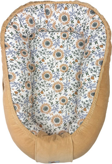 Baby Star Baby Nestkissen Tiny Leaf Braun