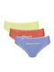 24/7 Weekend Tai Βαμβακερά Women's Slip 3Pack with Lace Light Green-Orange-Lilac