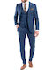 Men's Summer Suit with Vest Navy Blue