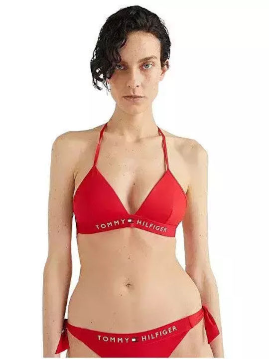 Tommy Hilfiger Fixed Foam Bikini Triunghi cu umplutură Roșu