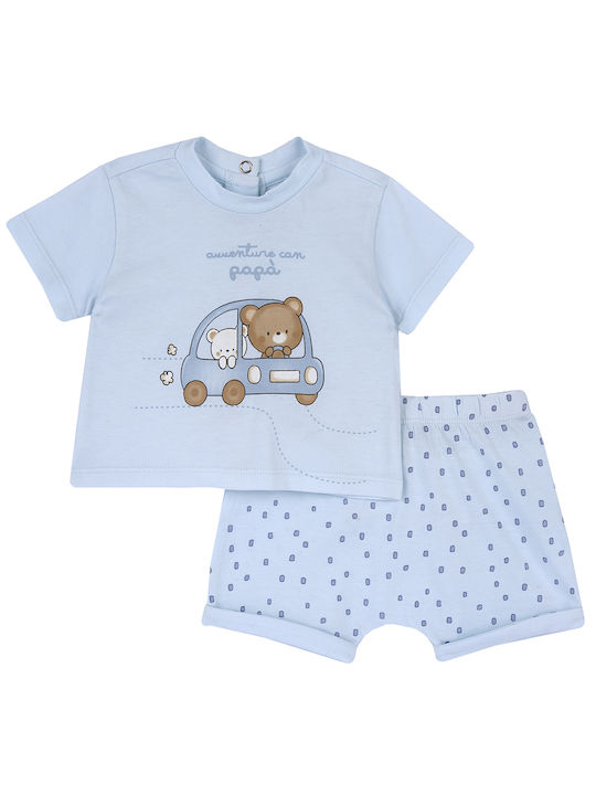 Chicco Set Top & Bottom Kids Summer Pyjamas Light Blue