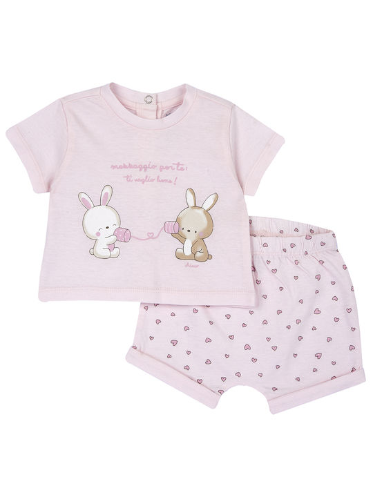 Chicco Set Top & Bottom Kids Summer Pyjamas Pink