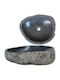 vidaXL River Stone Vessel Sink Stone 38x29x12cm Gray