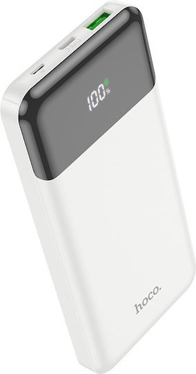 Hoco J102A Power Bank 20000mAh 20W with USB-A and USB-C Output Ports Power Delivery Quick Charge White