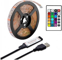 LED Strip Power Supply USB (5V) RGB Length 4x50cm and 60 LEDs per Meter with Remote Control SMD5050