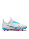 Zoom Vapor 15 Academy Kids Molded Soccer Shoes with Sock without Laces White