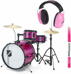 Millenium Youngster Drum Set Bundle Pink