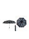 Total Gift Kinder Regenschirm Gebogener Handgriff Let's Play Schwarz mit Durchmesser 88cm.