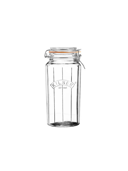 KIlner Kilner Vase General Use with Airtight Lid Glass Transparent 1800ml
