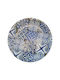 ArteLibre Maiolica Plate Shallow made of Porcelain Blu Opaco with Diameter 26cm
