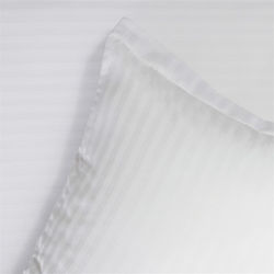 Borea Striped Satin Hotel Sheet White Single 160x240cm 1pcs