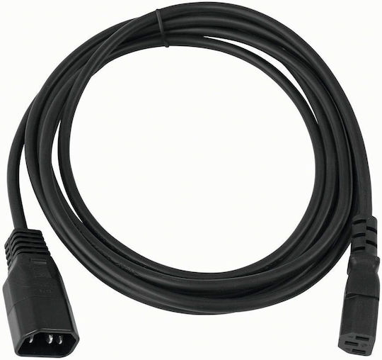 Cobra Power Cable IEC C14 - IEC C13 Cable 0.5m Μαύρο IECFM05