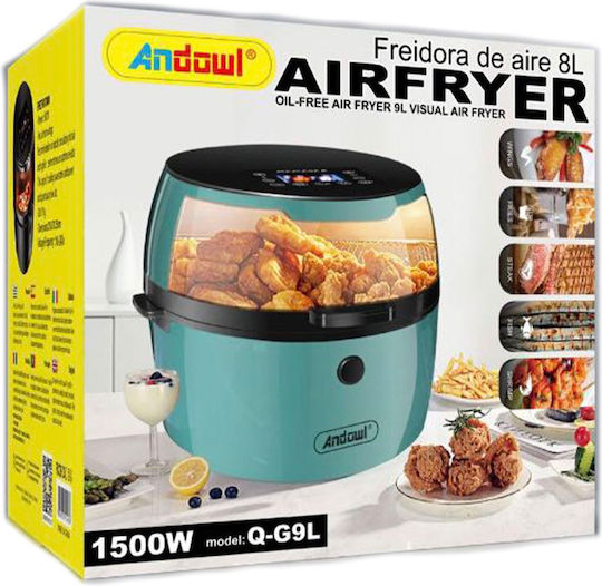 Andowl Air Fryer 9lt Τιρκουάζ Q-G9L