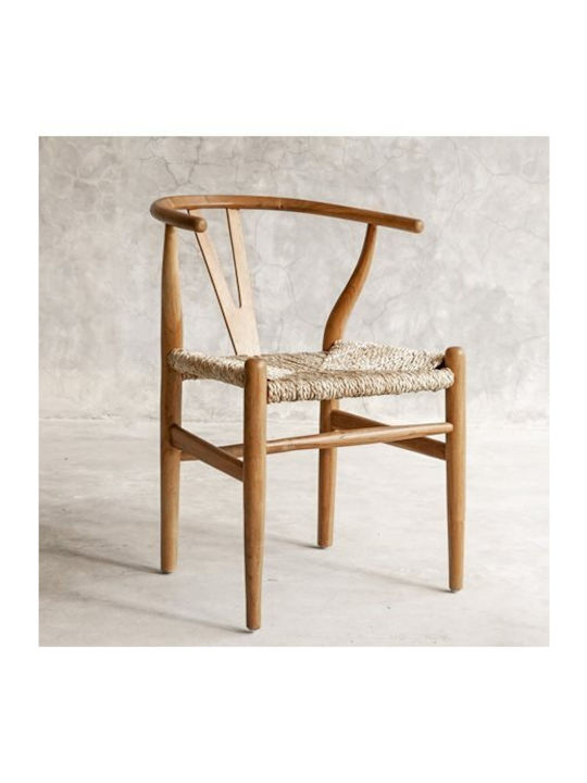 Kitchen Wooden Chair Natural 52x56.5x74.5cm