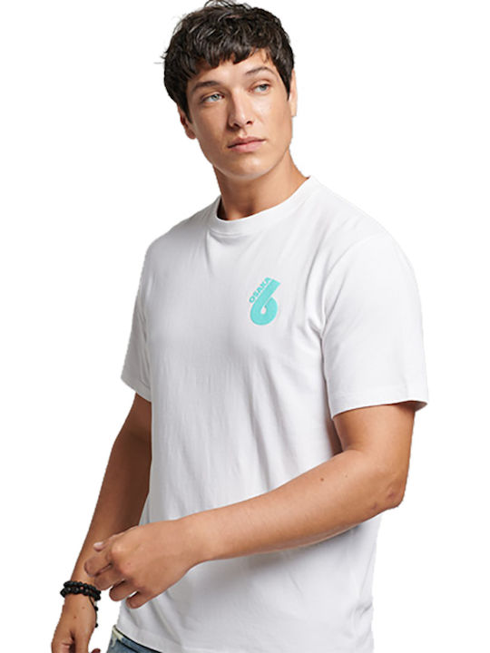 Superdry Code Osaka Ανδρικό T-shirt Λευκό με Στάμπα