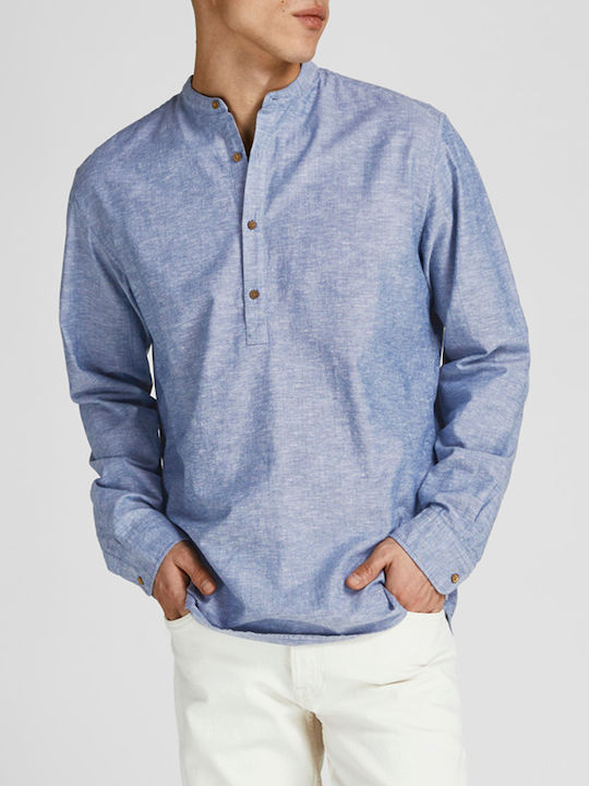 Jack & Jones Men's Shirt with Short Sleeves Light Blue